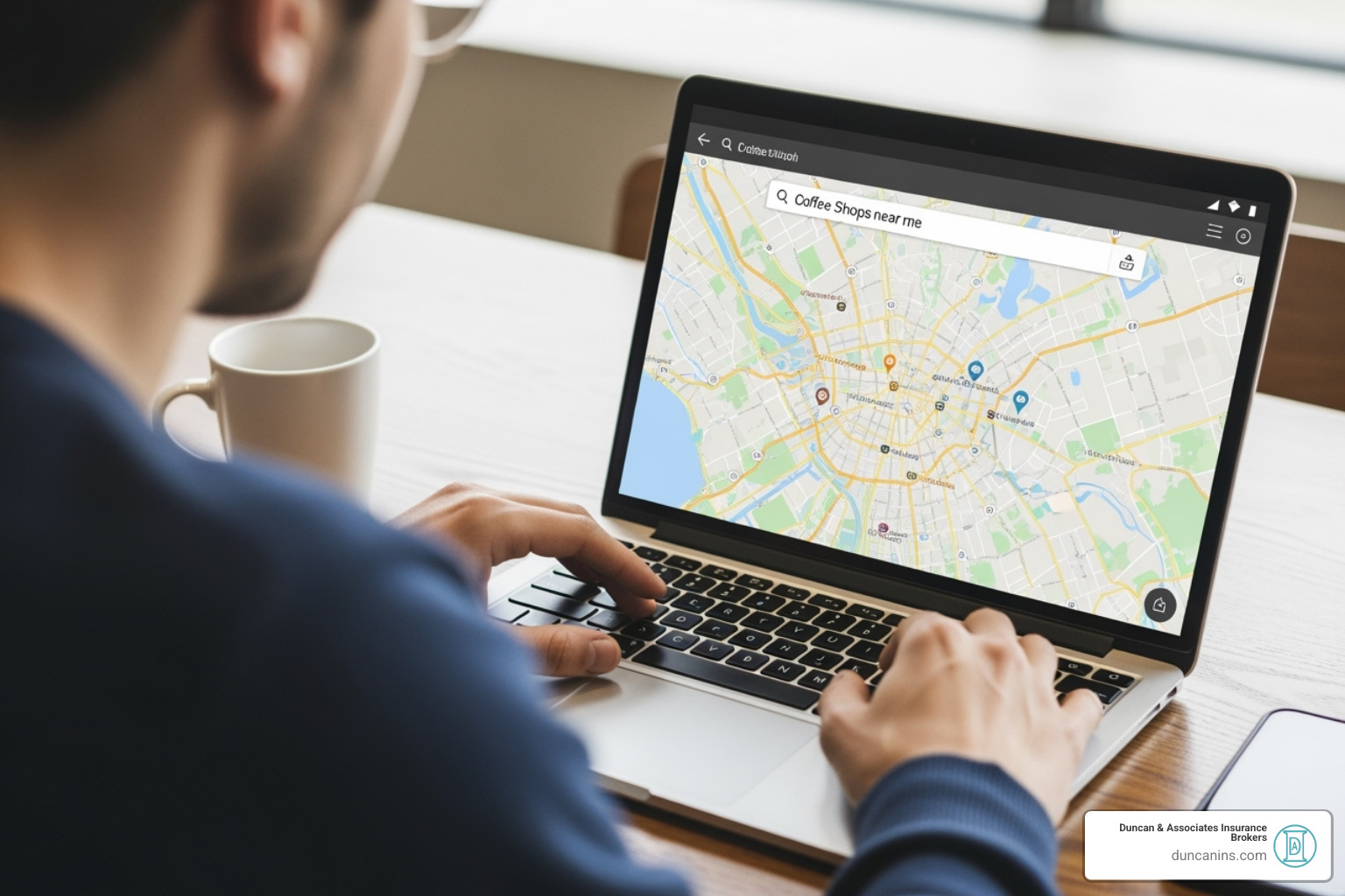 person using a laptop with a map interface - life insurance brokers near me person using a laptop with a map interface - life insurance brokers near me