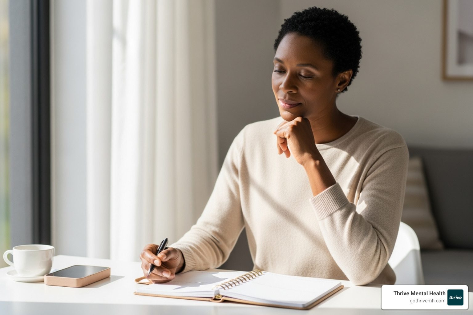 Adult reviewing planner, deciding between PHP, IOP, and outpatient care in Tampa Bay. - best partial hospitalization programs in tampa bay for adults Adult reviewing planner, deciding between PHP, IOP, and outpatient care in Tampa Bay. - best partial hospitalization programs in tampa bay for adults