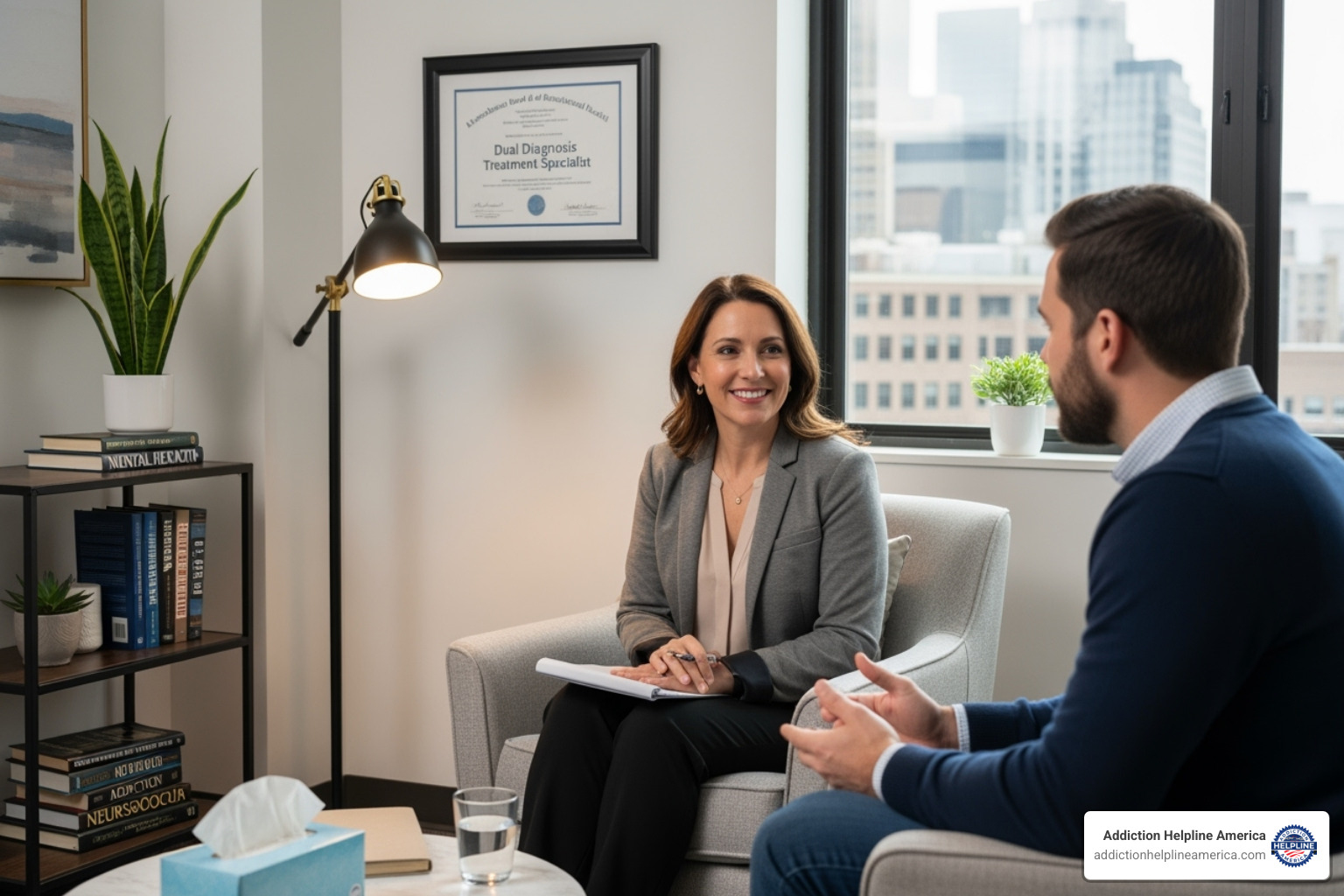 Therapist talks with patient - Dual diagnosis treatment Costa Mesa Therapist talks with patient - Dual diagnosis treatment Costa Mesa