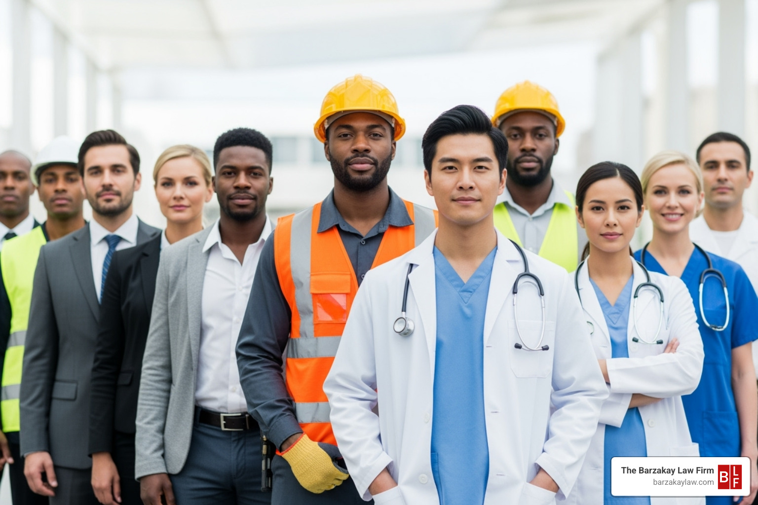 Diverse workers in various roles - sunrise workers compensation lawyer Diverse workers in various roles - sunrise workers compensation lawyer