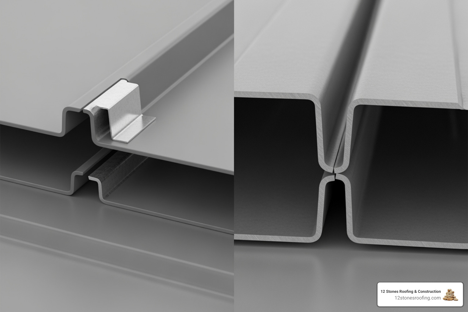 snap-lock vs. mechanical-lock standing seam profiles - standing seam roof cost