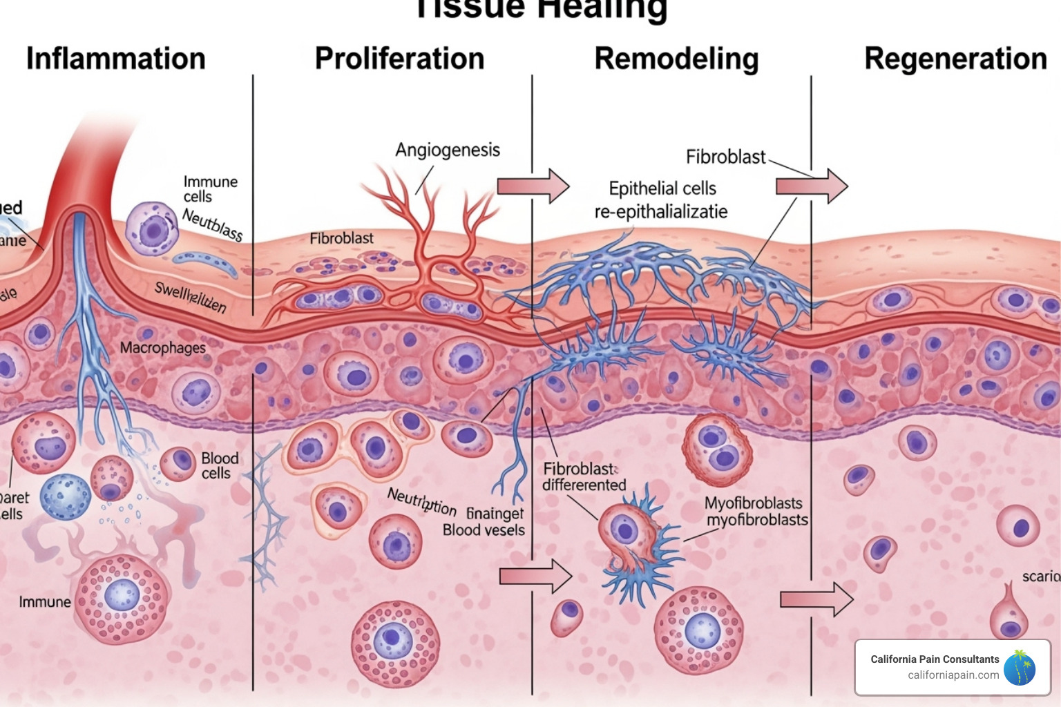 healing cascade stages - regenerative injections