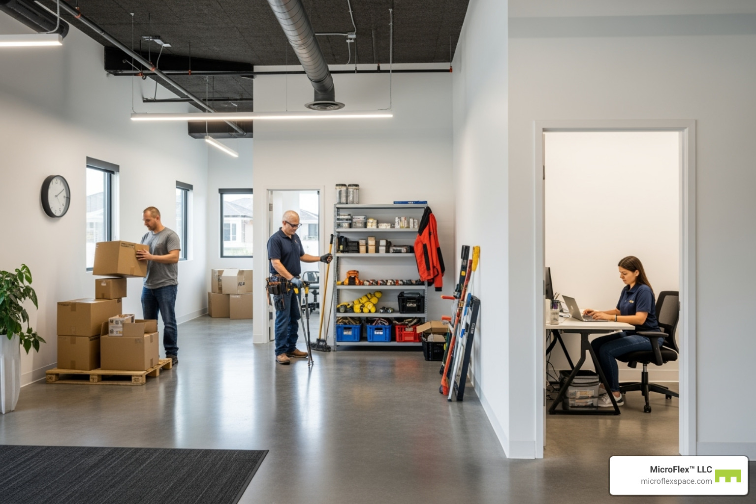 a diverse set of business activities in a multi-use commercial space - short term warehouse storage a diverse set of business activities in a multi-use commercial space - short term warehouse storage