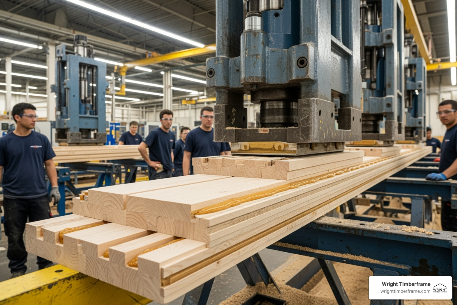 Lamination process of a glulam beam - Engineered timber structures Lamination process of a glulam beam - Engineered timber structures
