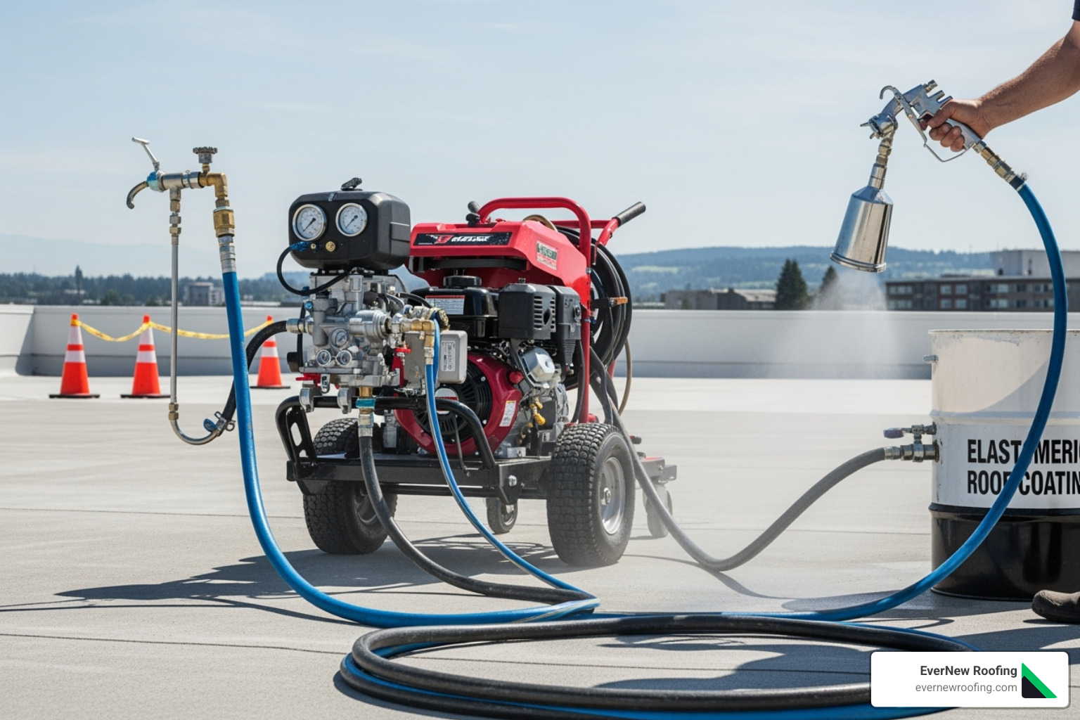 professional-grade airless spray equipment - roof spray coating