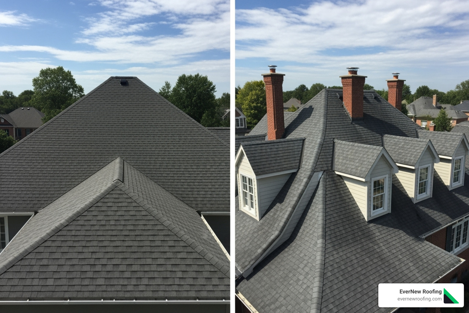 simple vs complex roof - cost to reshingle a house simple vs complex roof - cost to reshingle a house
