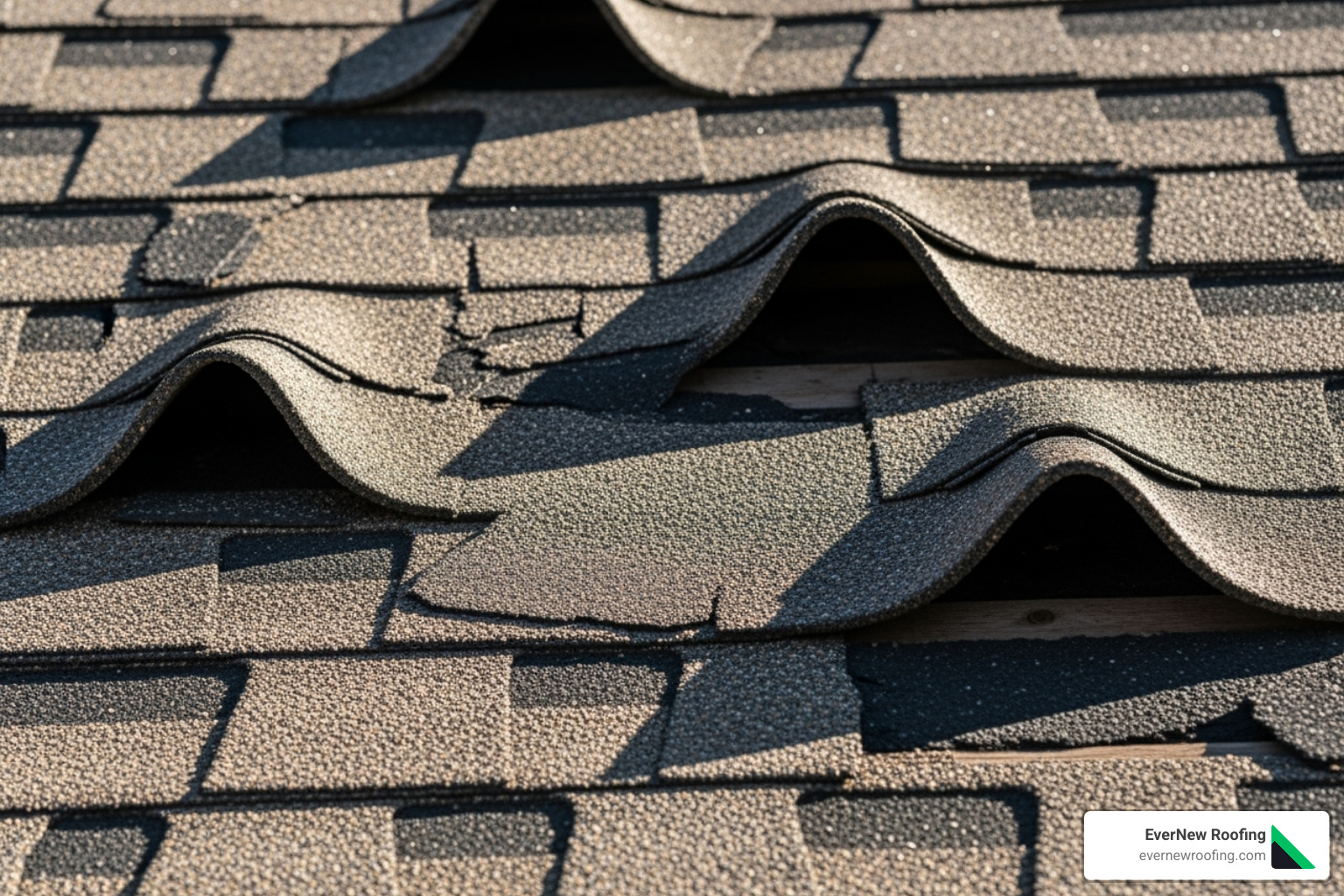 curled or missing asphalt shingles - professional roof care