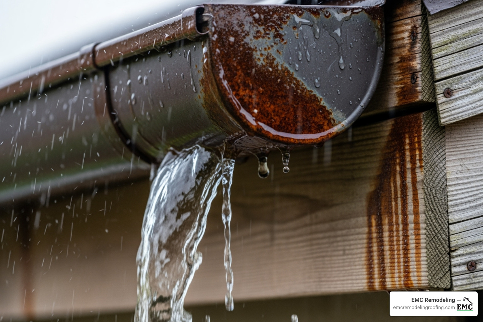 sagging rusty gutter with water overflowing - rain gutter installation cost cedar park tx sagging rusty gutter with water overflowing - rain gutter installation cost cedar park tx