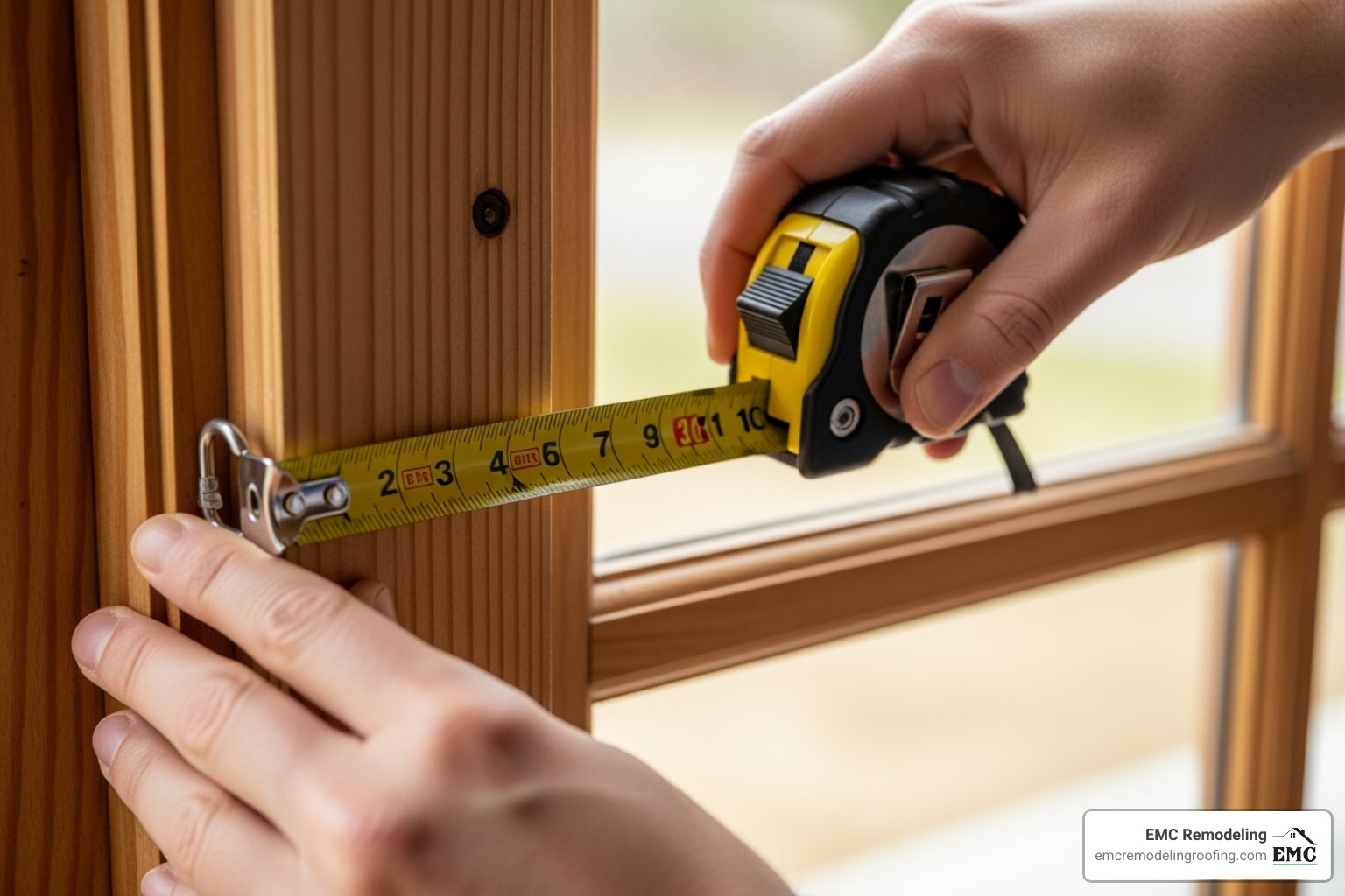 contractor measuring window frame - Discount windows Killeen
