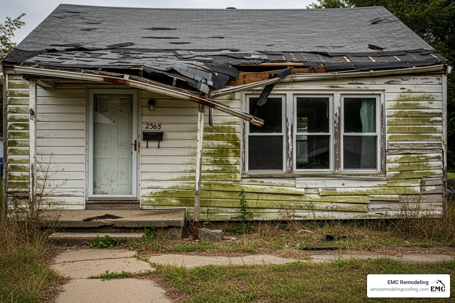 siding with cracks, warping, and mildew, plus a roof with missing shingles - siding installation Georgetown TX siding with cracks, warping, and mildew, plus a roof with missing shingles - siding installation Georgetown TX
