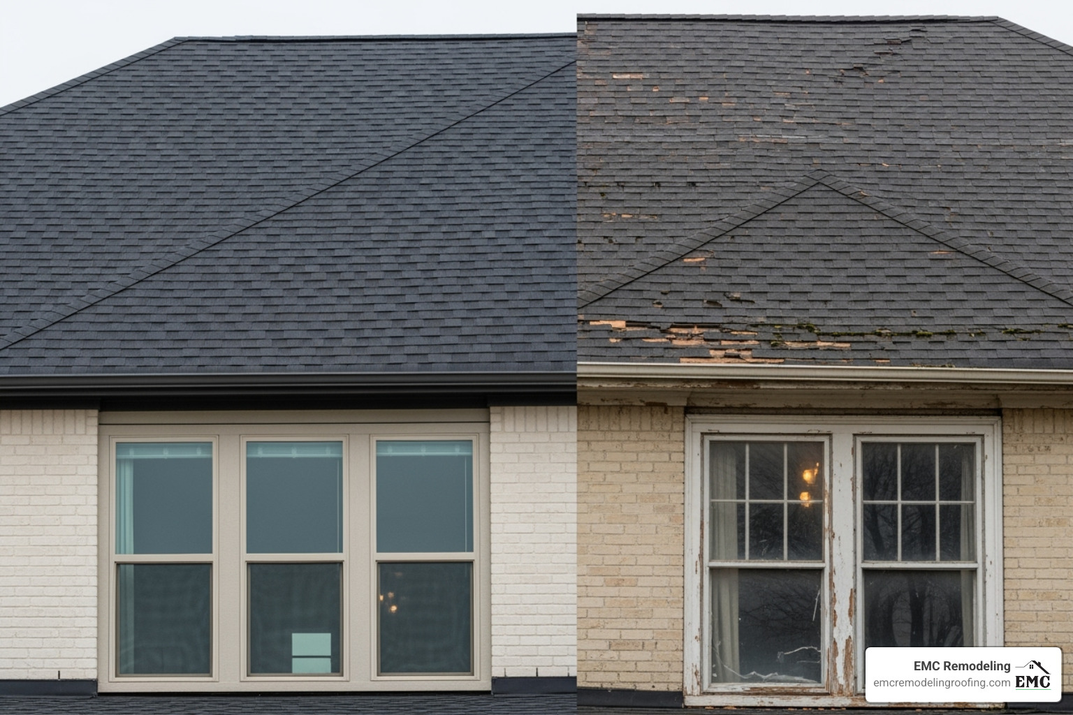 A modern Texas home with new, energy-efficient windows and a pristine roof, contrasting an old, drafty window and worn roof with new, sealed installations. - cedar park window replacement A modern Texas home with new, energy-efficient windows and a pristine roof, contrasting an old, drafty window and worn roof with new, sealed installations. - cedar park window replacement