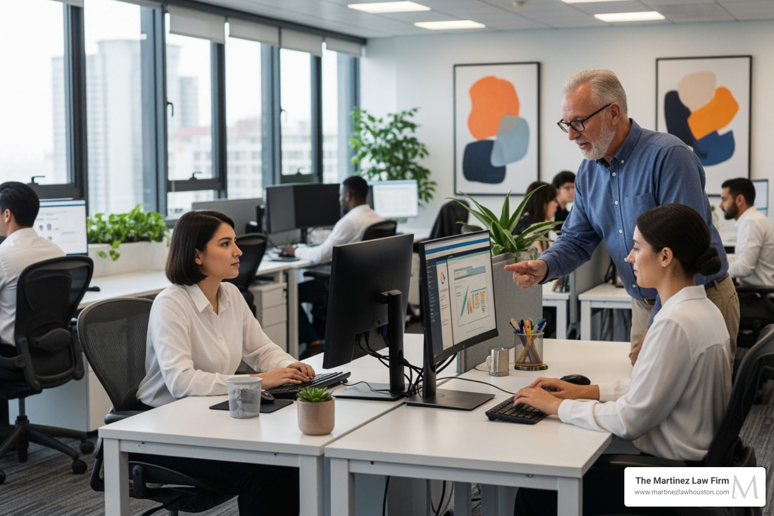 Image of an office setting with a new employee, symbolizing an employment trial period - how long is probation Image of an office setting with a new employee, symbolizing an employment trial period - how long is probation