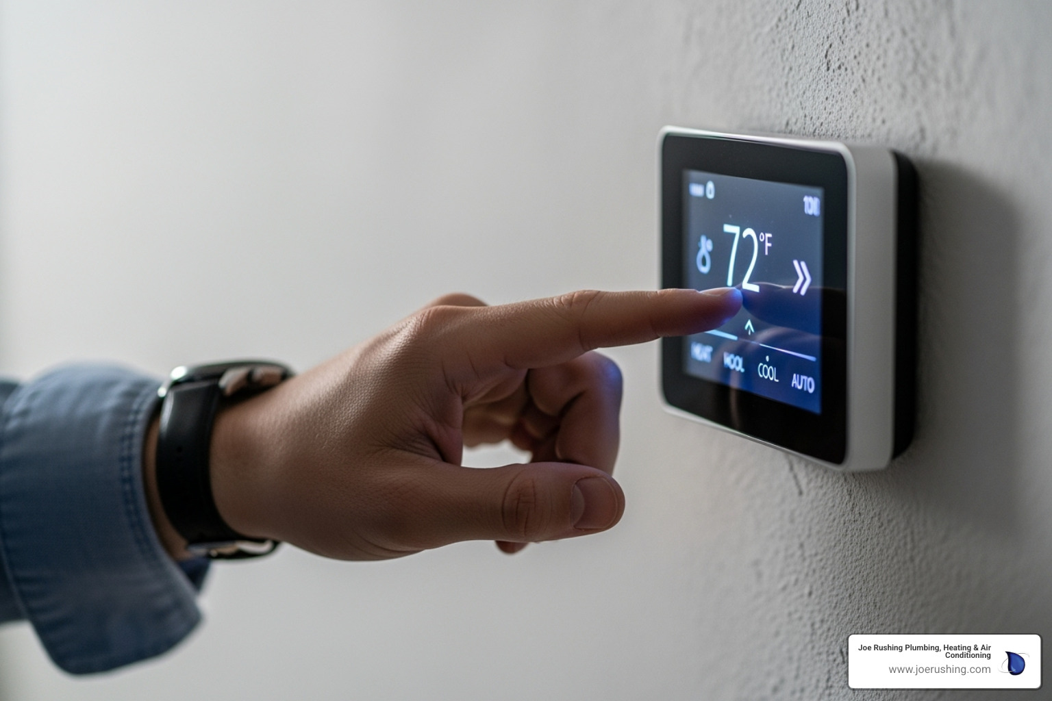 person checking thermostat - emergency furnace not heating levelland tx person checking thermostat - emergency furnace not heating levelland tx