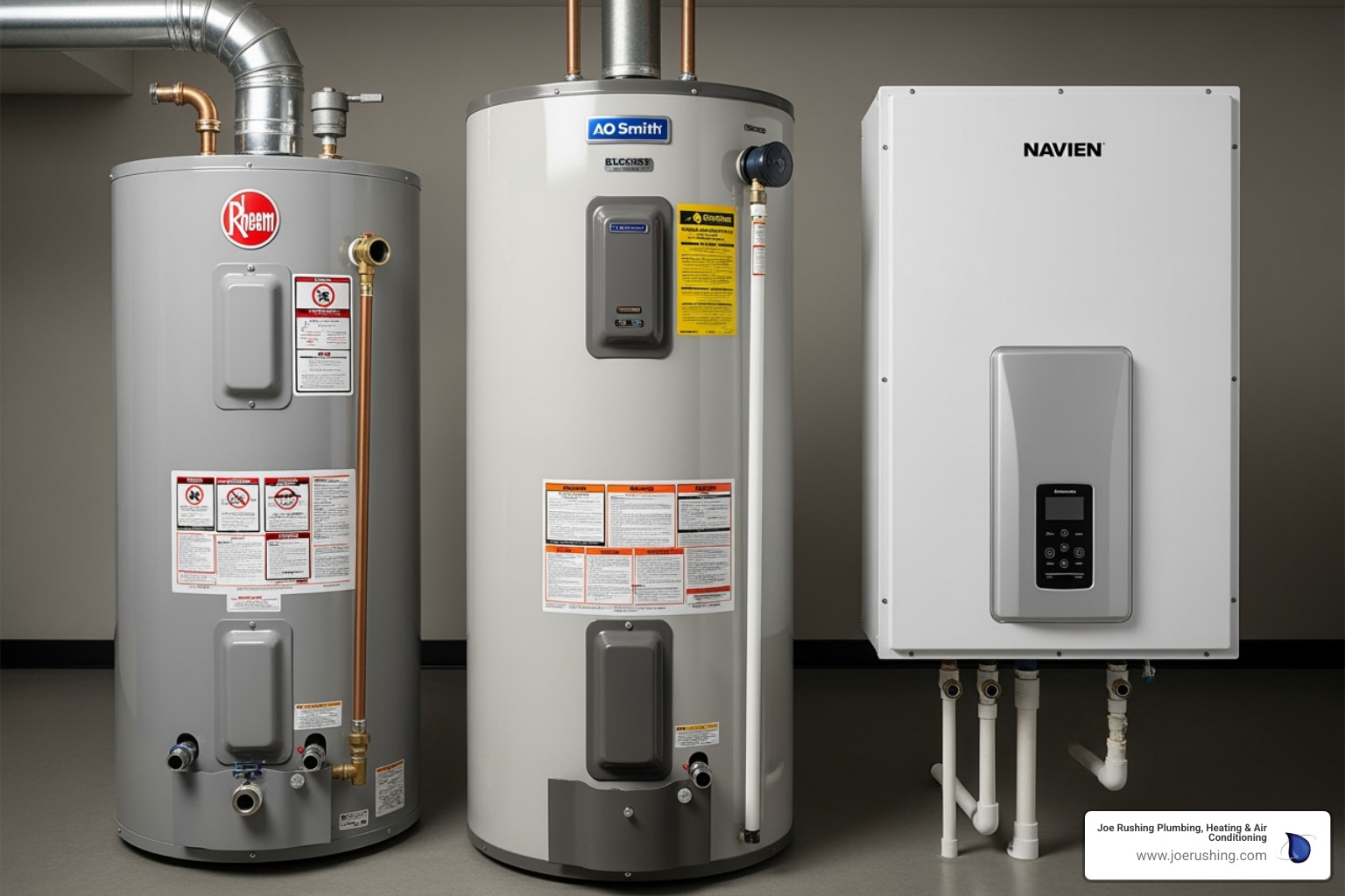 different water heater types (gas, electric, tankless) - water heater installation lubbock tx
