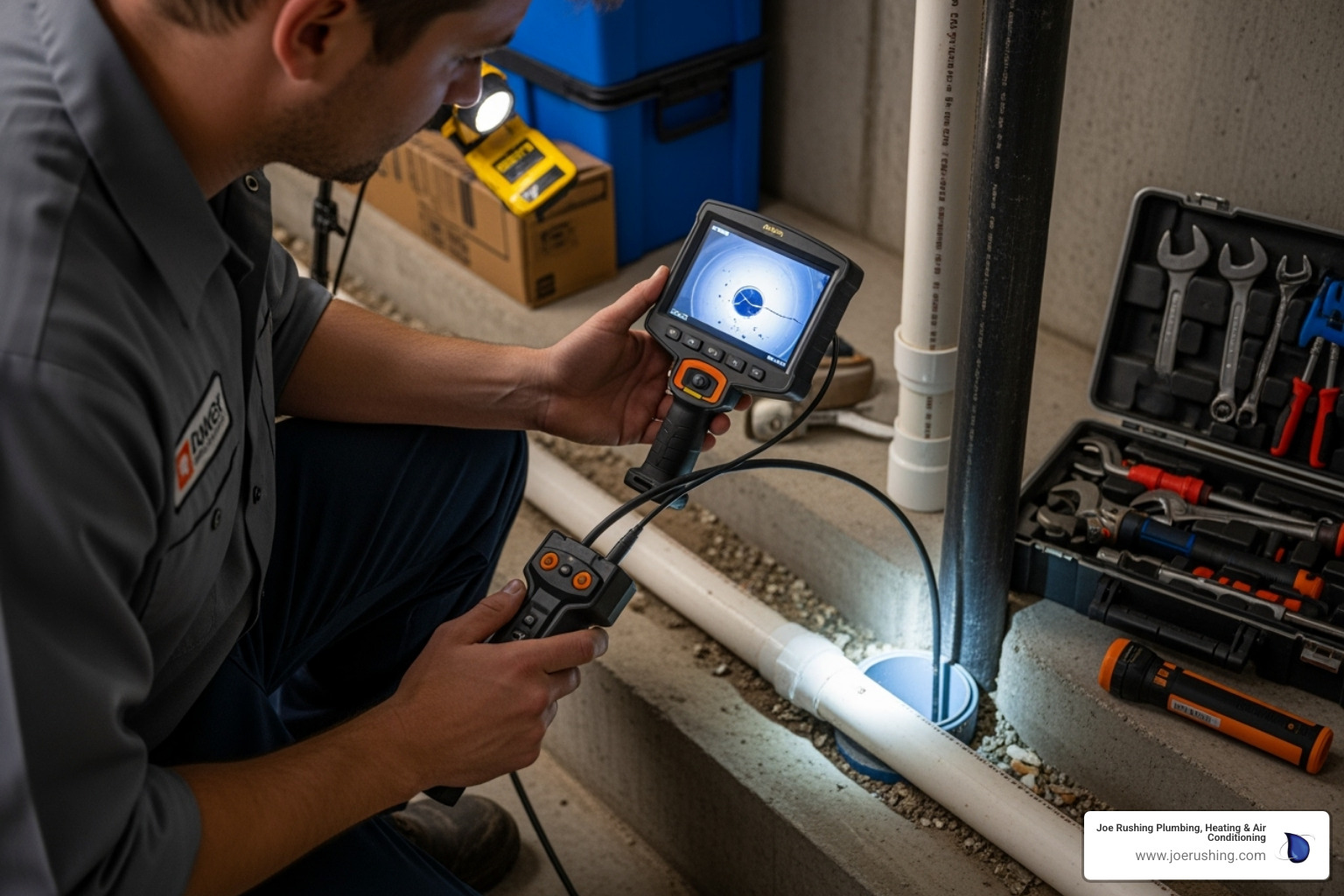 technician using camera inspection tool - plumbing repair levelland tx technician using camera inspection tool - plumbing repair levelland tx