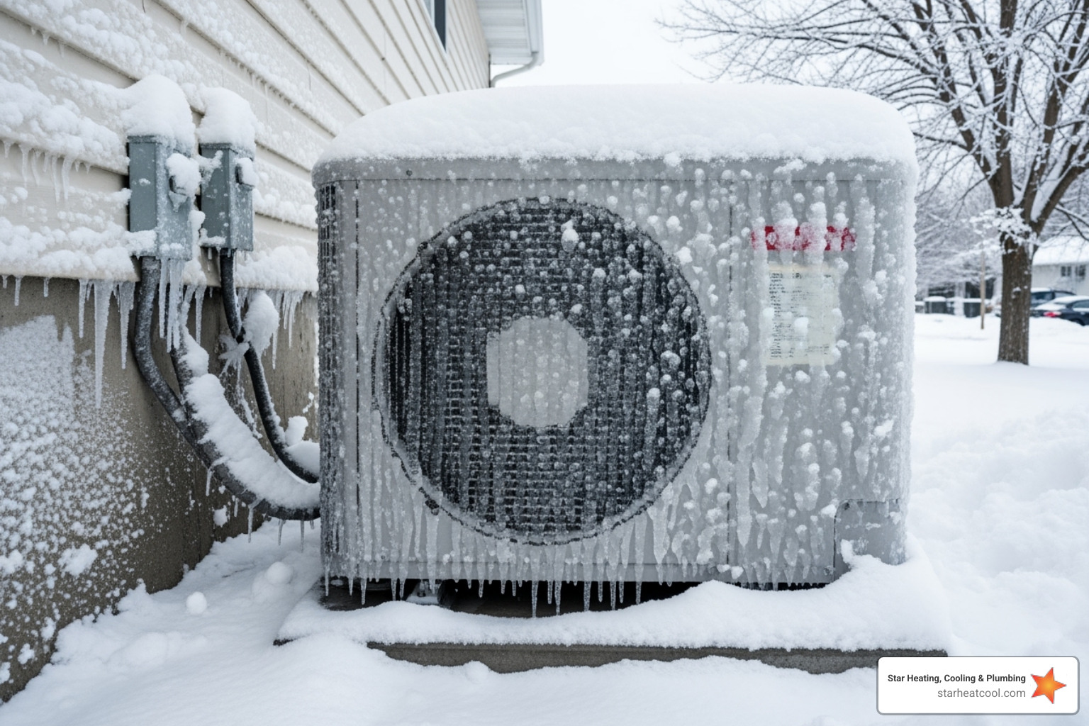 heat pump unit covered in ice on a cold day - 24/7 heat pump repair in zionsville in heat pump unit covered in ice on a cold day - 24/7 heat pump repair in zionsville in