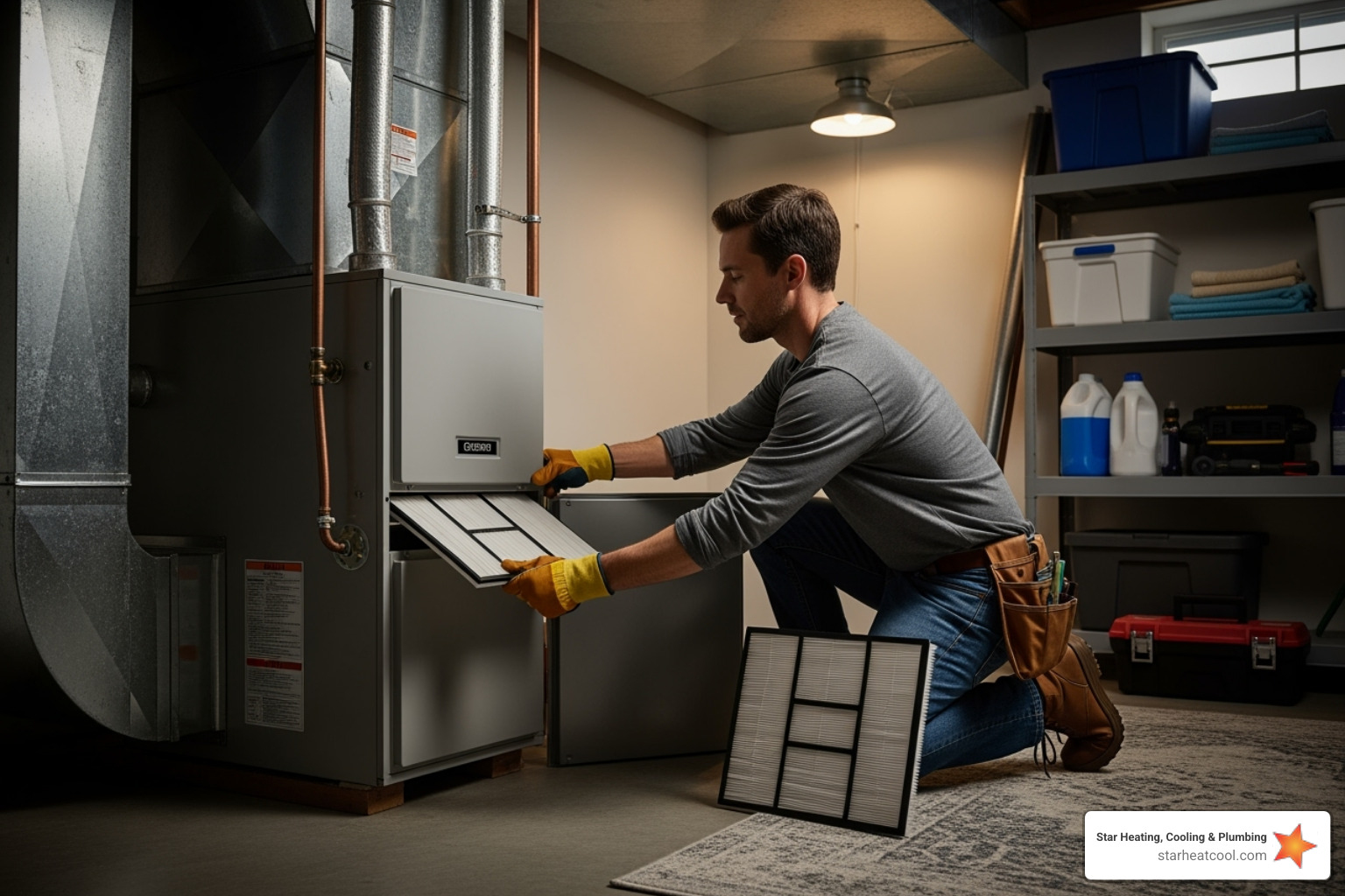 homeowner replacing furnace air filter - heating repair near me in greenwood in homeowner replacing furnace air filter - heating repair near me in greenwood in