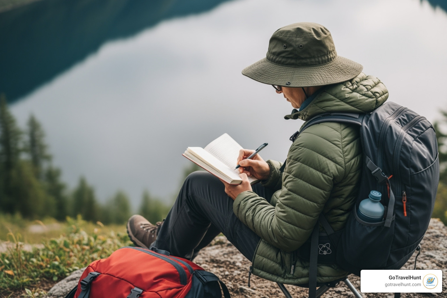 solo traveler journaling scenic background - a travel experience solo traveler journaling scenic background - a travel experience