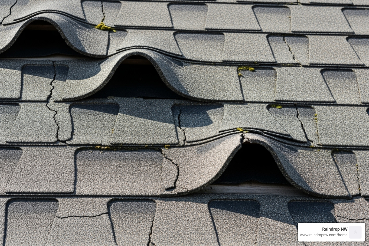 curling and cracked asphalt shingles - asphalt shingle roofing repair in orenco station or