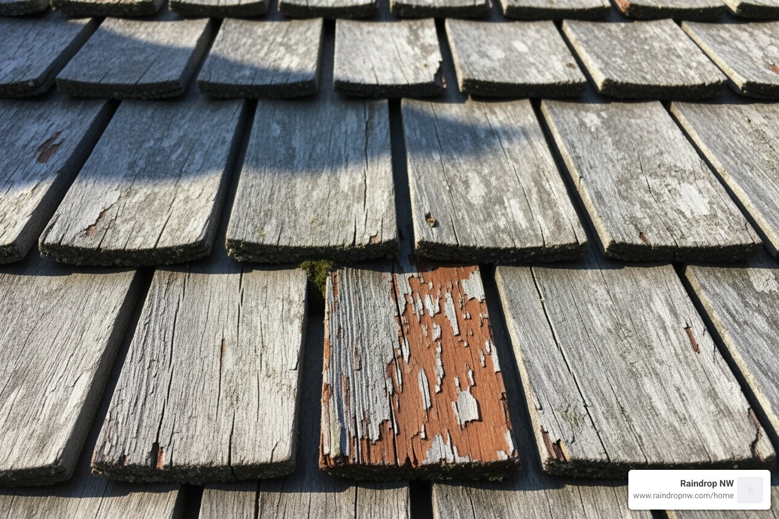 cedar shingles aging gracefully - best cedar roofing company in bull mountain or