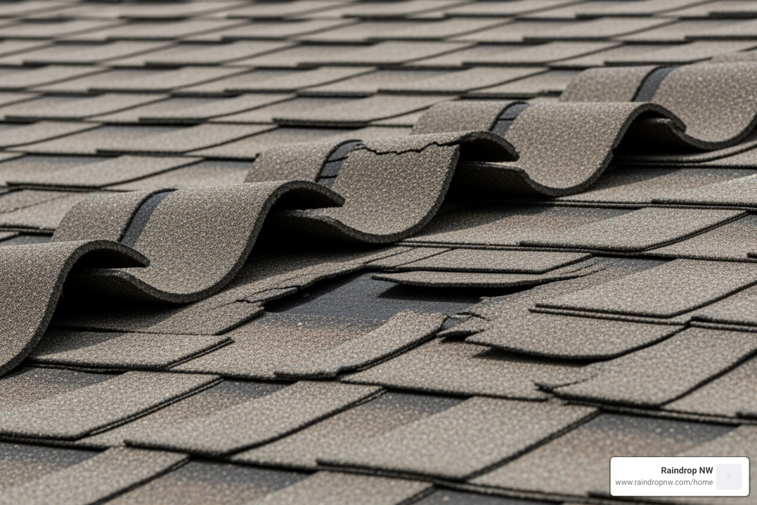 curling and cracked asphalt shingles on a roof - asphalt shingle roofing replacement in savannah oaks or