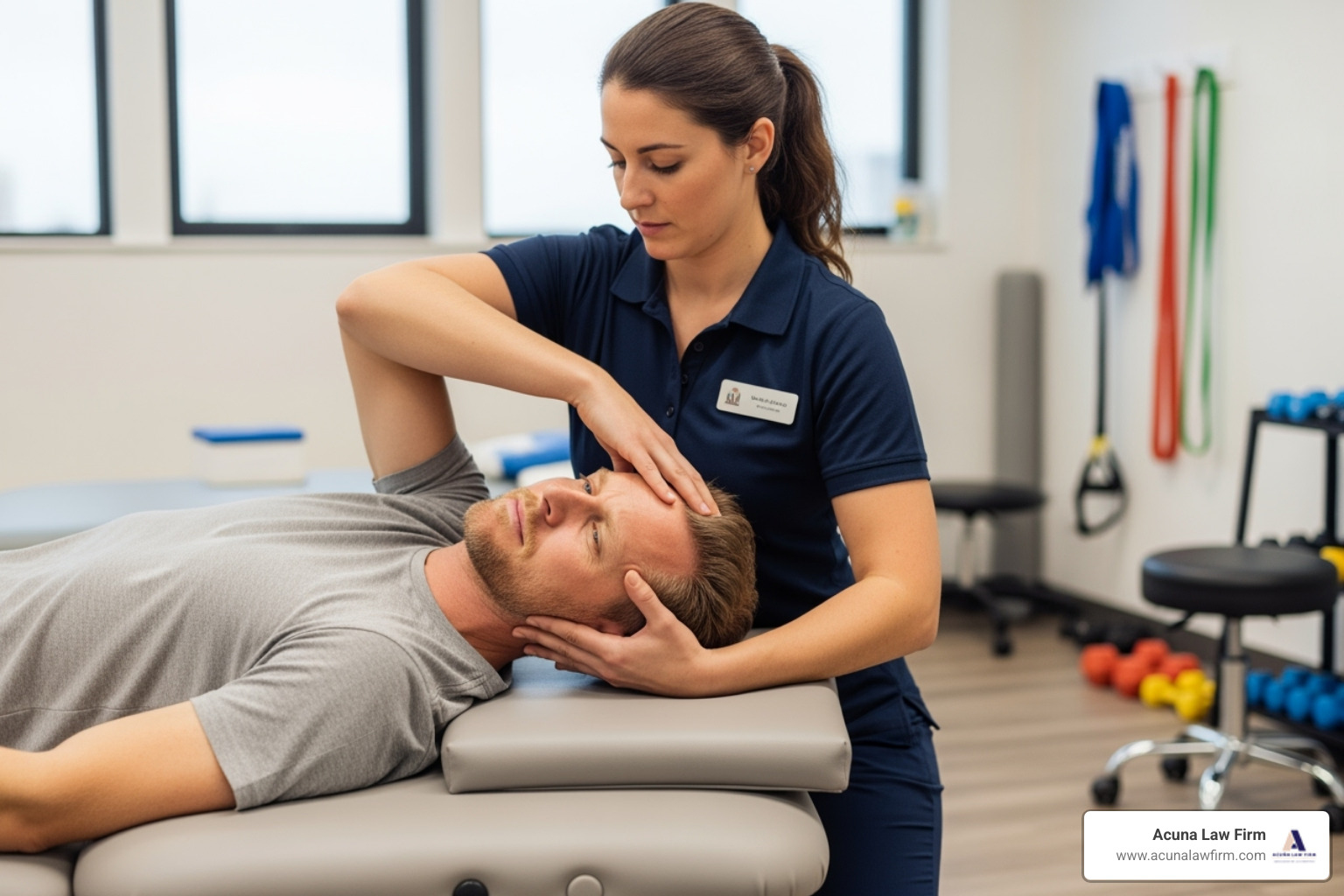 person receiving physical therapy for a neck injury - lyft car accident settlement person receiving physical therapy for a neck injury - lyft car accident settlement