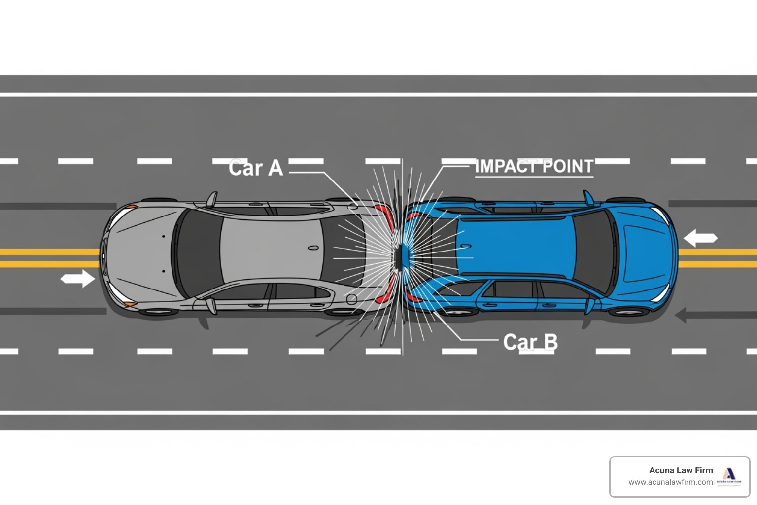diagram of rear end collision - rear end collision lawyer near me