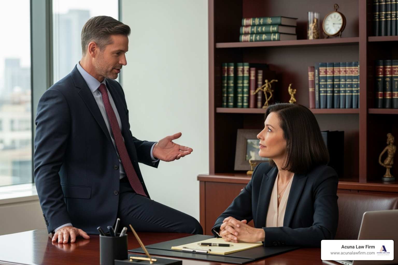 lawyer confidently speaking with a client - abogado para accidente de lyft lawyer confidently speaking with a client - abogado para accidente de lyft