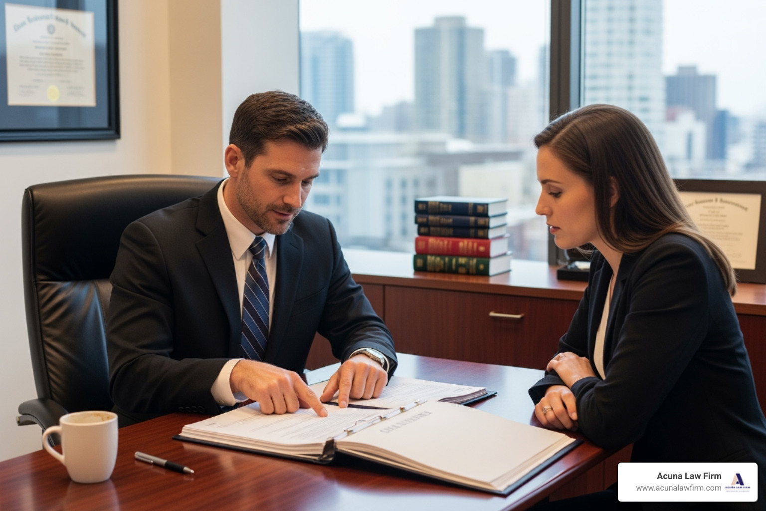 lawyer reviewing case file with client - okc injury lawyers lawyer reviewing case file with client - okc injury lawyers