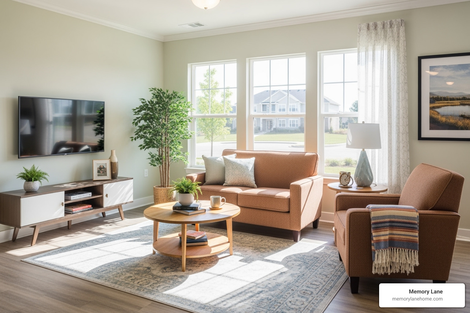 a comfortable and bright living space in a senior community - Ypsilanti senior services