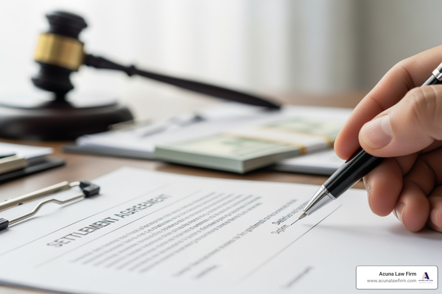 gavel and law book - injury claim settlement