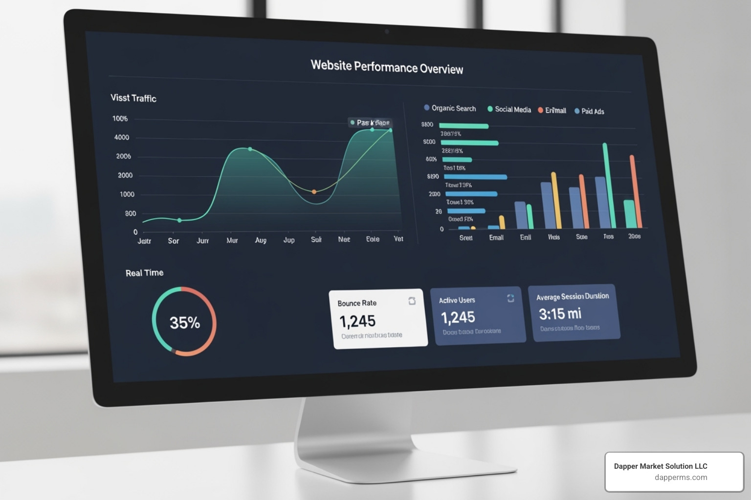 dashboard showing website traffic and lead conversions - seo for retirement homes dashboard showing website traffic and lead conversions - seo for retirement homes