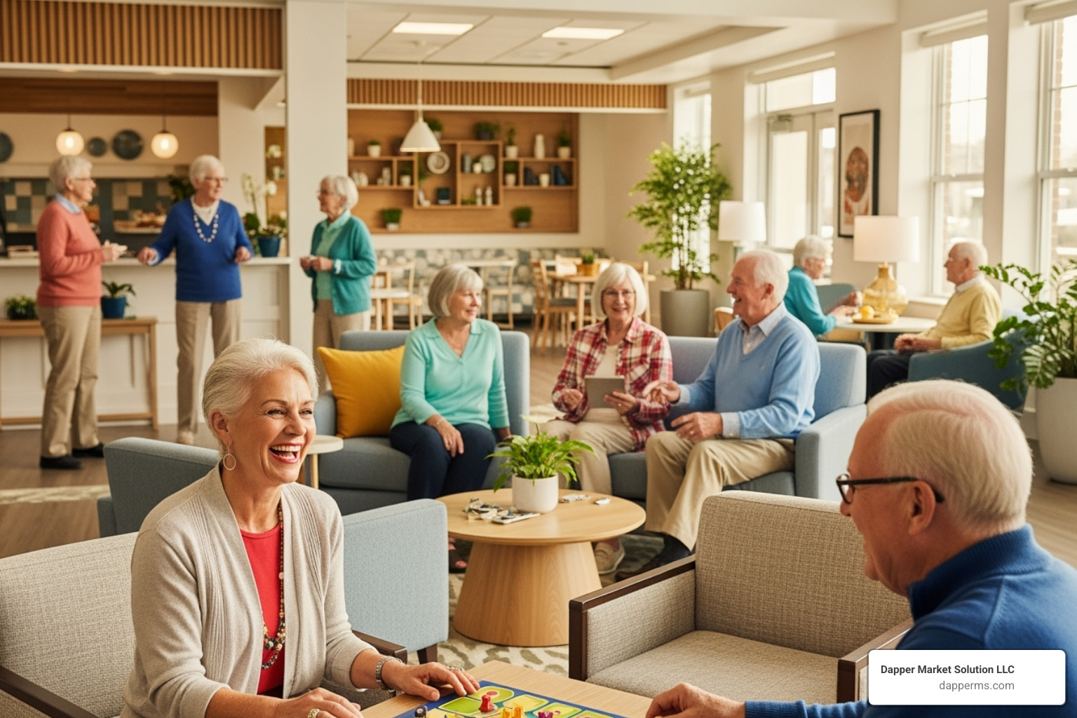well-designed senior living website on a laptop and phone - senior living leads