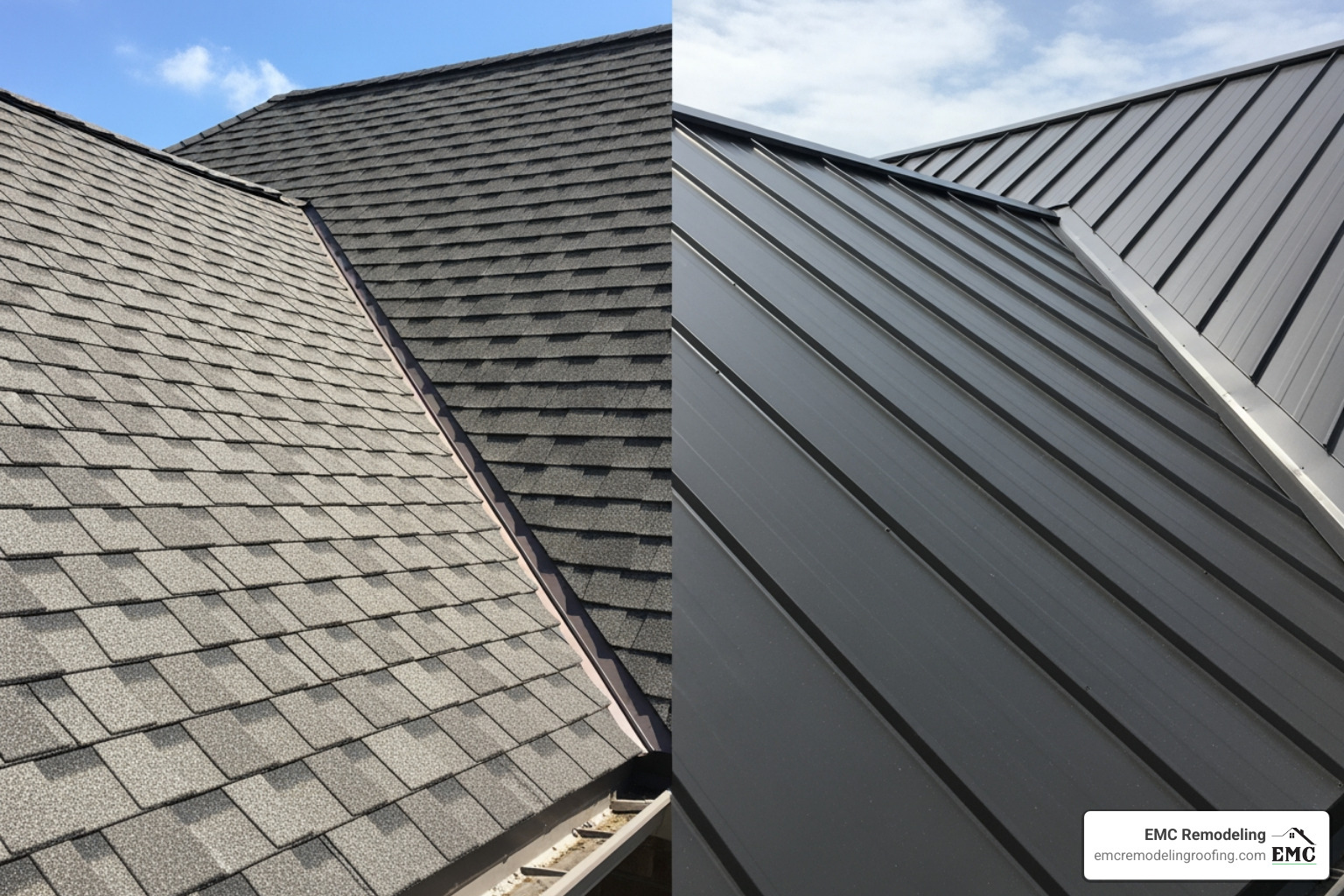 different roofing materials like metal and architectural shingles - roofer leander tx