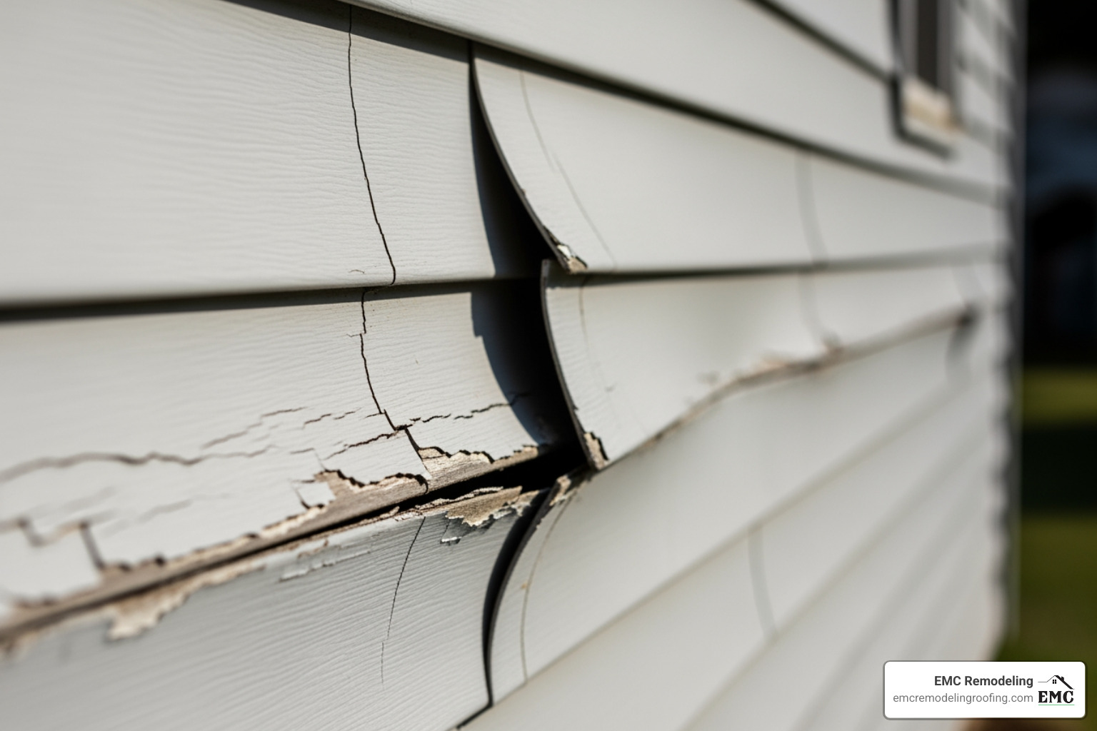 Siding with visible damage such as cracks and warping - siding contractors georgetown TX