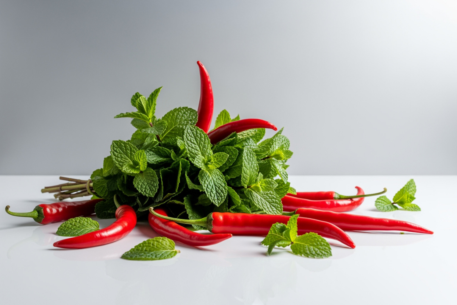 mint leaves and chili peppers representing menthol and capsaicin - muscle pain relief cream mint leaves and chili peppers representing menthol and capsaicin - muscle pain relief cream