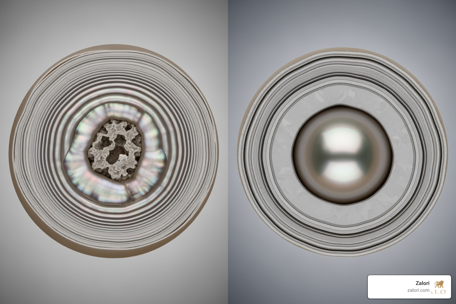 cross-section of pearls - natural pearls cross-section of pearls - natural pearls