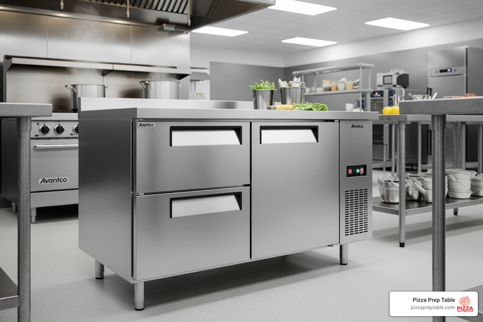 Avantco CBE-48-HC 48" 2 Drawer Refrigerated Chef Base - 48 inch chef base