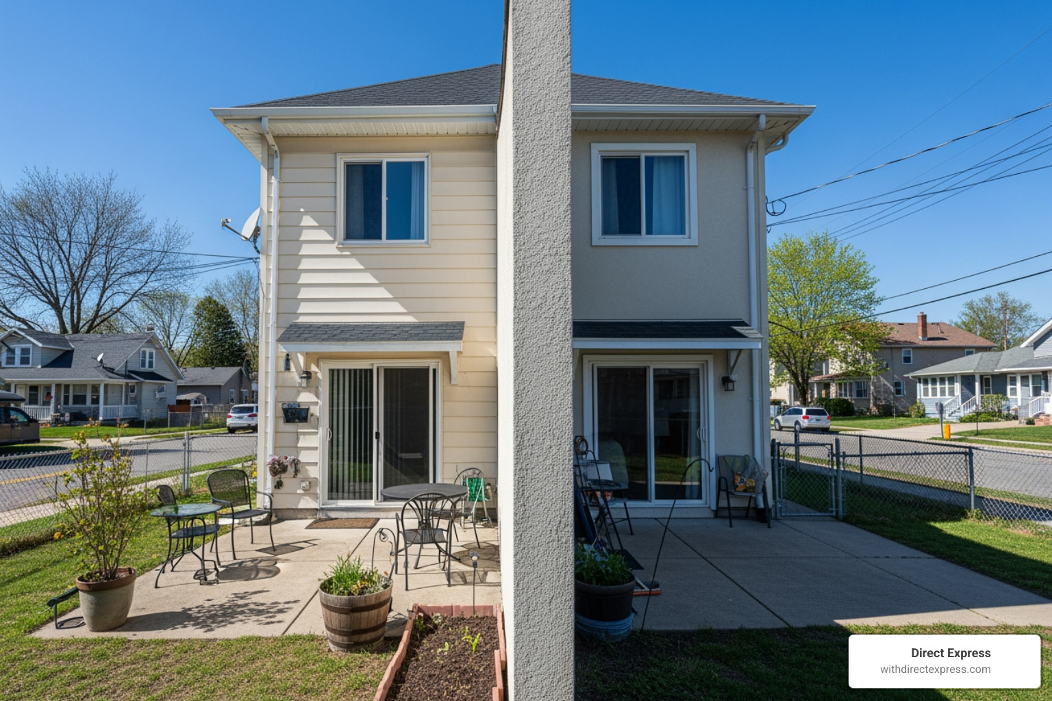 Quiet backyard vs. shared wall in a duplex - duplex home for rent near me