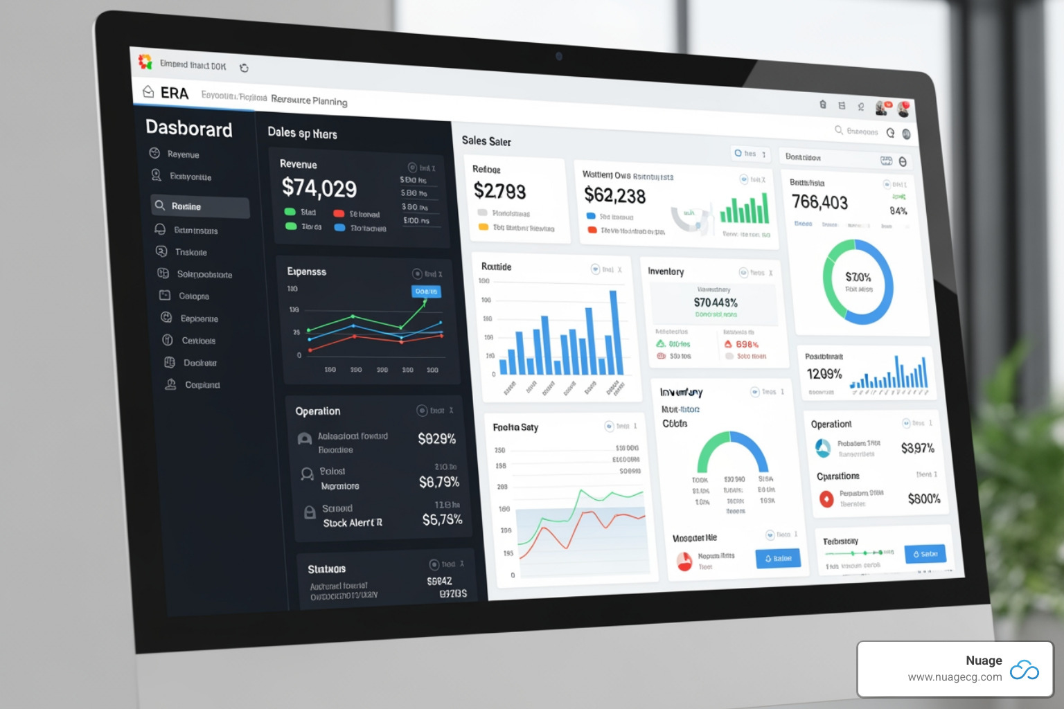 NetSuite ERP dashboard showcasing real-time analytics and KPIs - NetSuite Cloud Solutions
