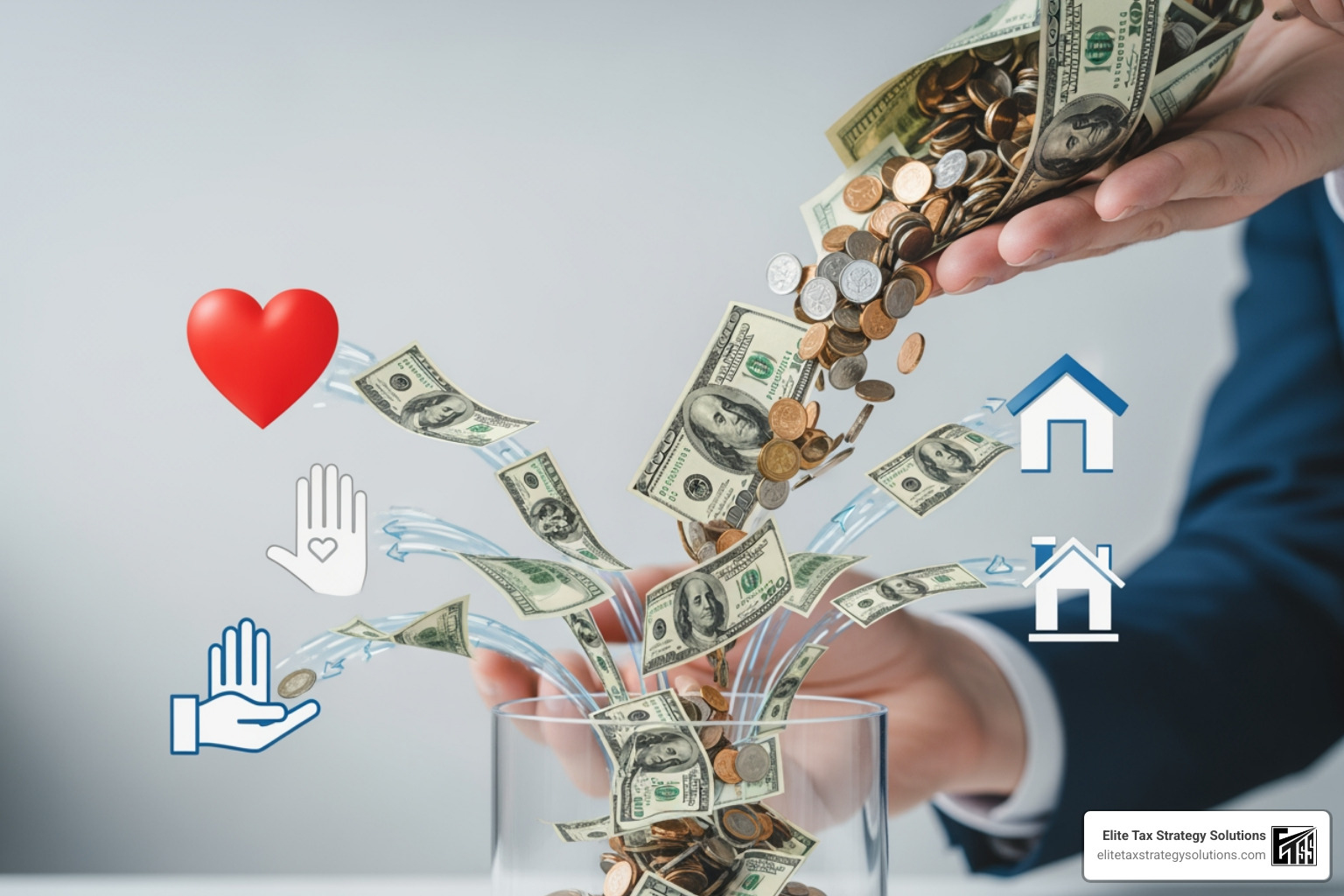 flow of funds into a Donor-Advised Fund and out to charities - charitable giving tax strategies flow of funds into a Donor-Advised Fund and out to charities - charitable giving tax strategies