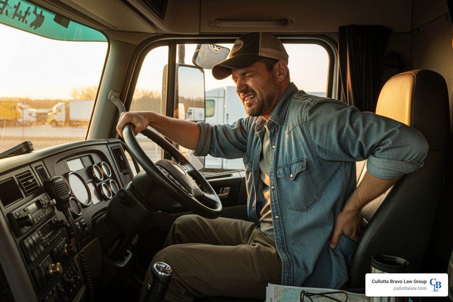 truck driver with back pain - workers compensation for truck drivers aurora