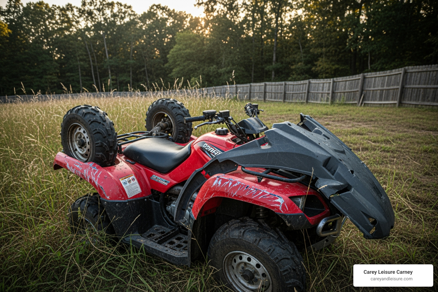 Damaged ATV on private property - ATV accident lawsuit