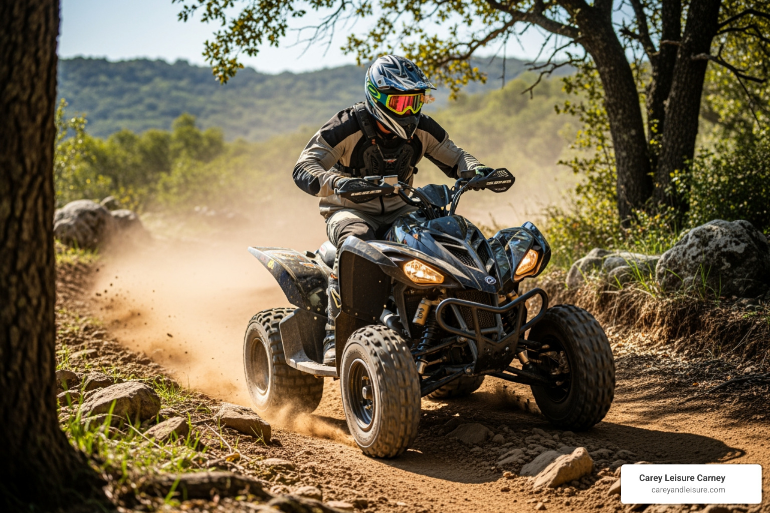 ATV rider wearing safety gear - ATV accident lawsuit