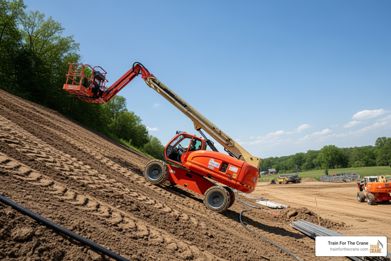 unsafe aerial lift setup - aerial lift training