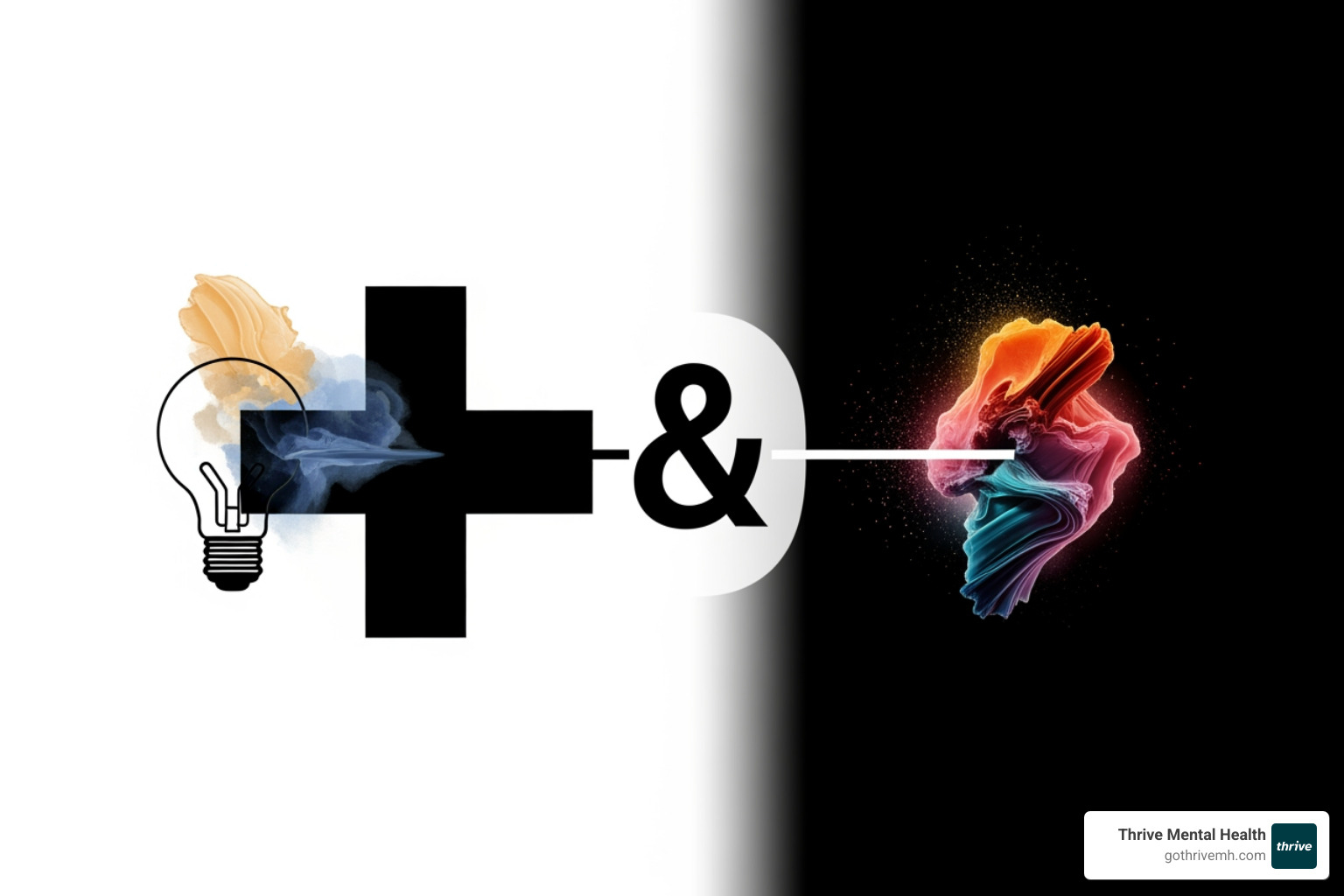 Image of a plus sign connecting two conflicting ideas, illustrating the power of "and" in dialectical thinking - what does dialectical mean in dialectical behavior therapy