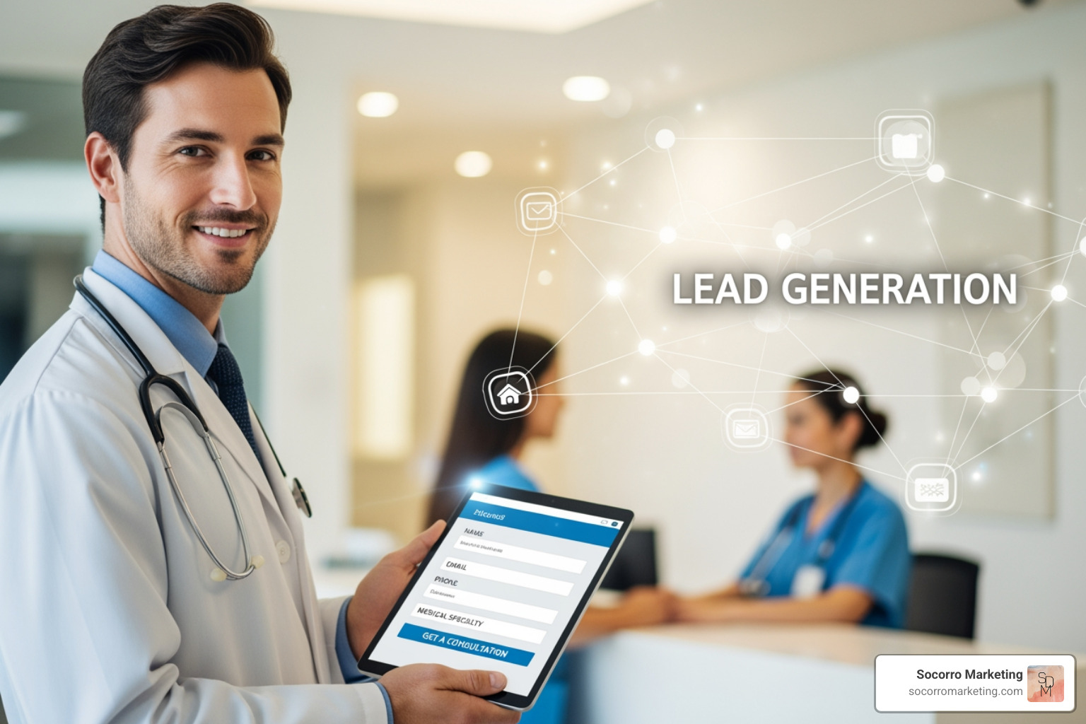search engine results page for a local medical query - generate leads in medical