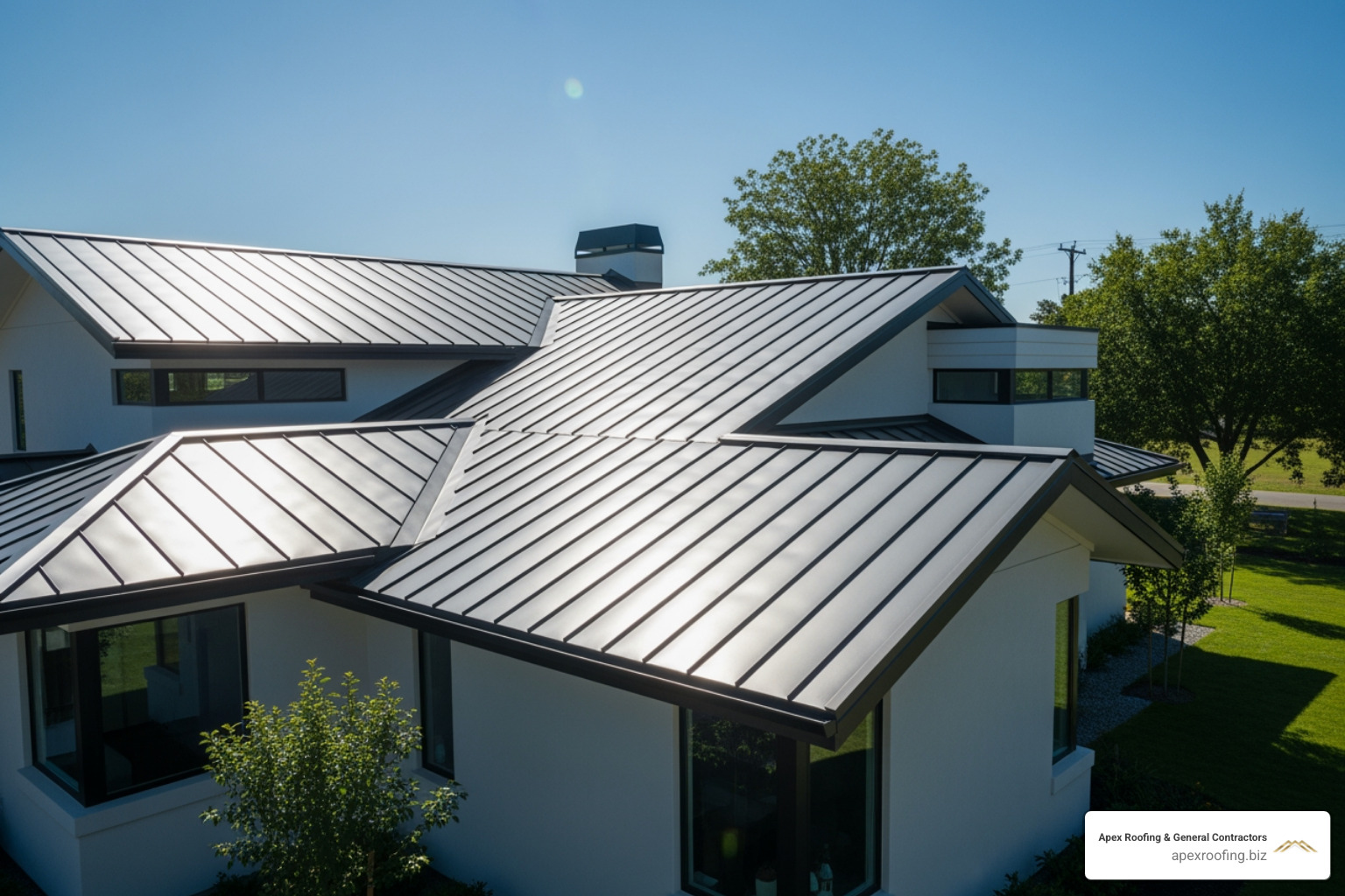 modern standing seam metal roof - Affordable roofing options