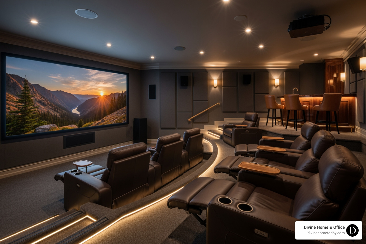 stylish basement home theater - ideas of transforming basements and attics into living space stylish basement home theater - ideas of transforming basements and attics into living space