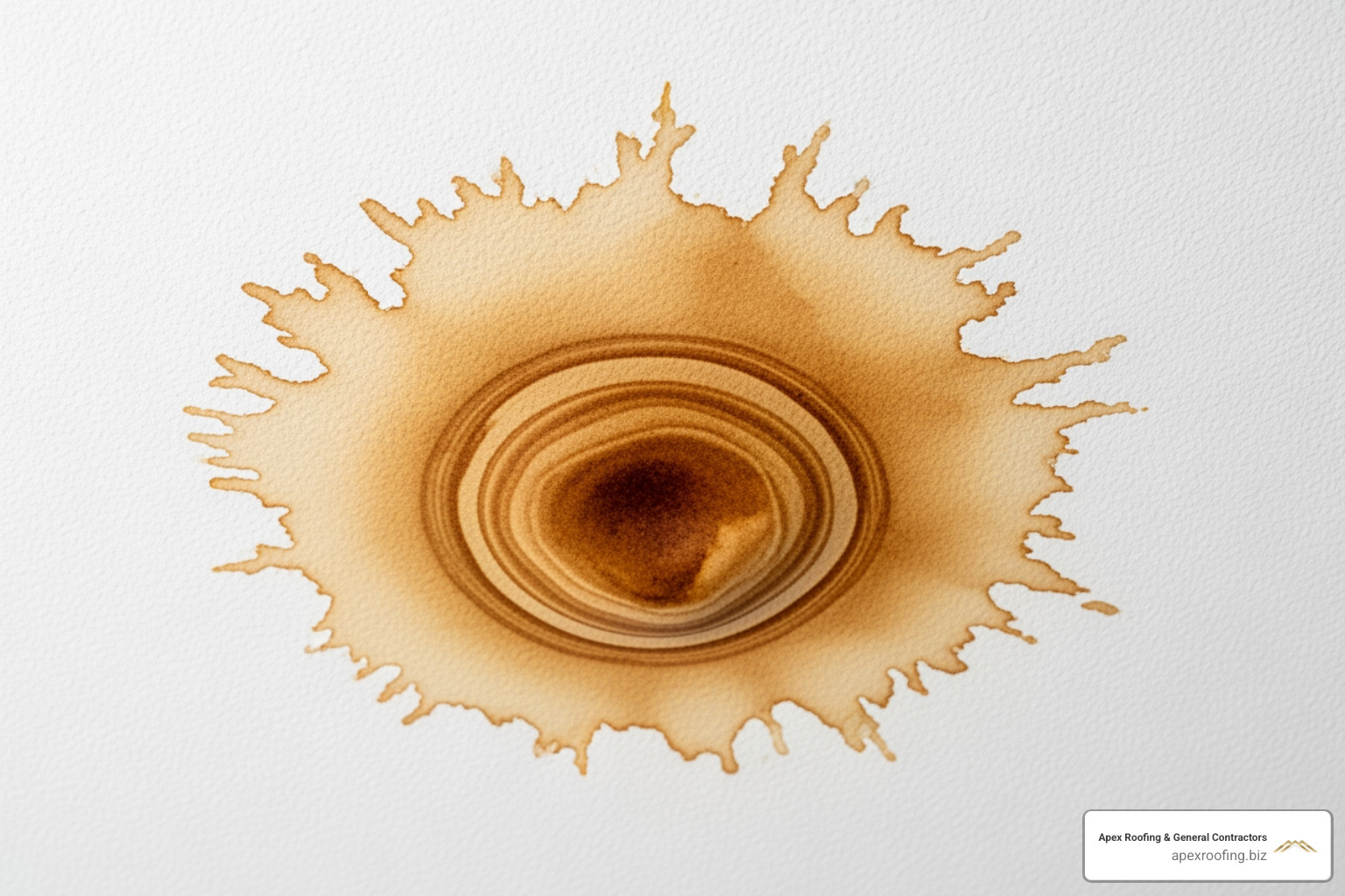 water stain on a ceiling below a damaged roof - metal roof patch water stain on a ceiling below a damaged roof - metal roof patch